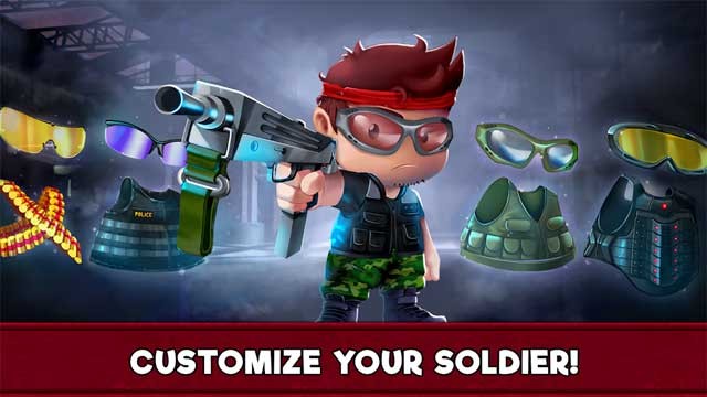 Tùy chỉnh người lính của bạn với nhiều trang bị và vũ khí đa dạng