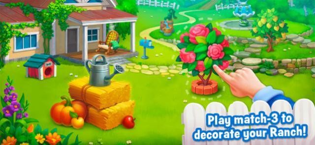 Giải quyết các màn đố match để trang trí trang trại của bạn