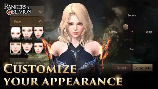 Tự do tùy chỉnh ngoại hình của nhân vật từ các bộ phận trên khuôn mặt đến trang phục