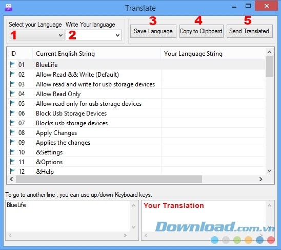 Người dùng có thể đóng góp bản dịch của mình cho Ratool