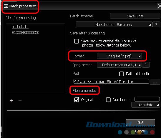 Xử lý ảnh hàng loạt