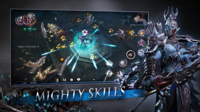 Sử dụng các kỹ năng mạnh mẽ, mãn nhãn để tiêu diệt kẻ thù trong game Raziel: Dungeon Arena