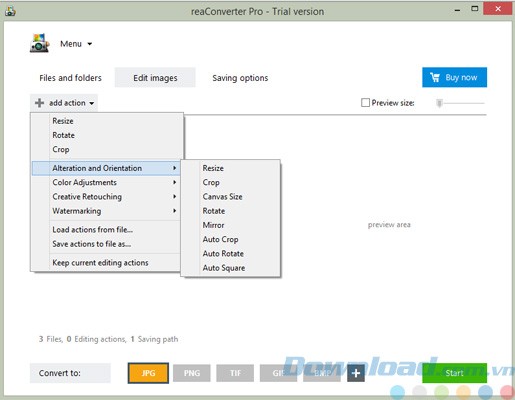 Các tùy chọn chỉnh sửa ảnh