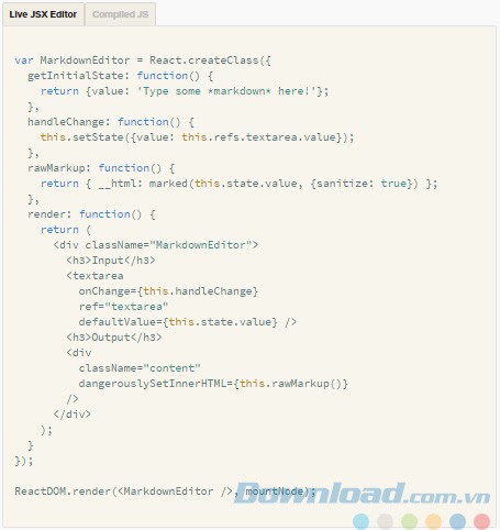 Ví dụ sử dụng marked