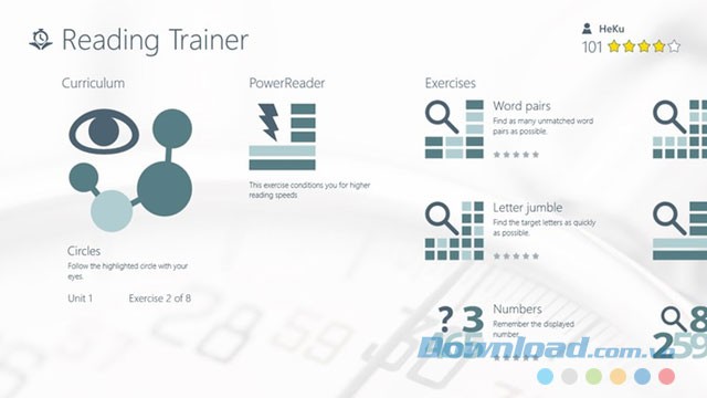 Màn hình chính của ứng dụng