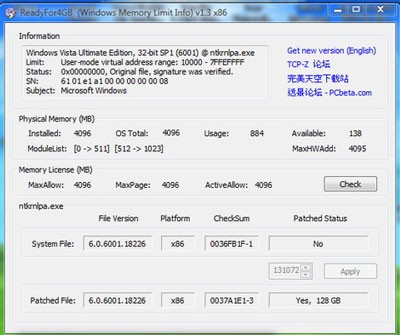 Giao diện ReadyFor4GB