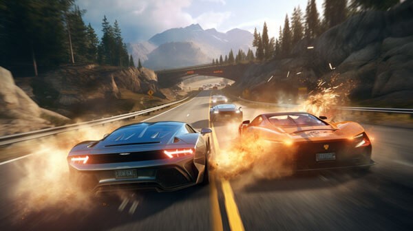 Thể hiện khả năng điều khiển xe hơi của mình, đạp ga và drift qua các khúc cua gấp