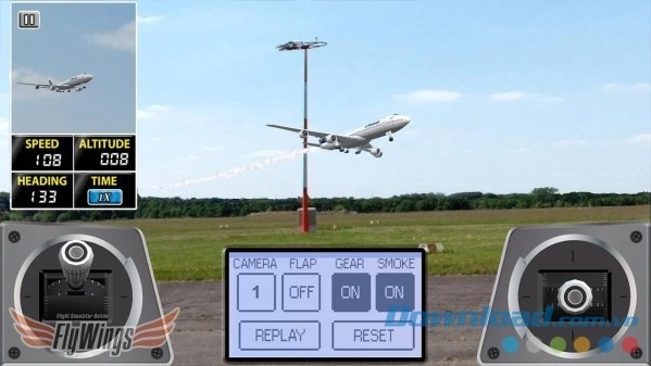 Bộ điều khiển ảo của Real RC Flight Sim 2016 Free cho Android