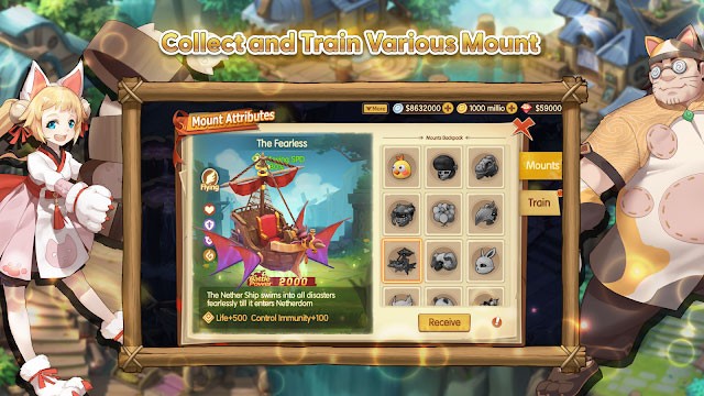 Thu thập và huấn luyện nhiều quái thú khác nhau trong game Realm of Spirit