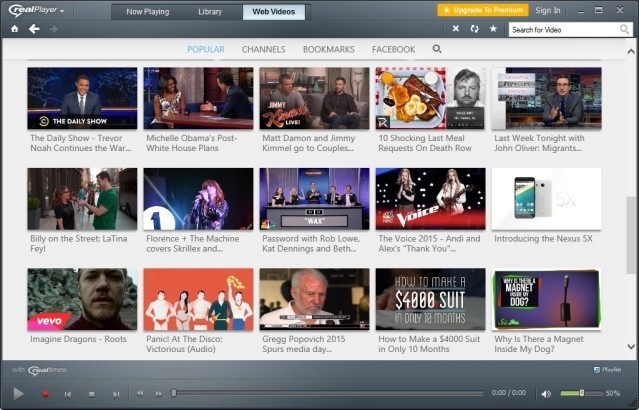 Giao diện Realplayer