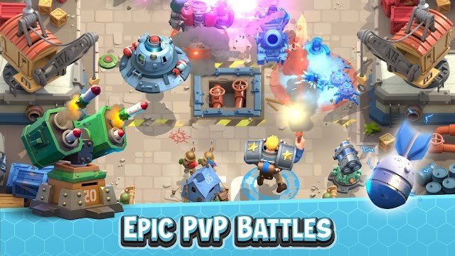 Rebel Bots: Epic War PvP Clash cho bạn tham gia vào các trận chiến PvP hoành tráng