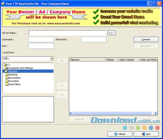 Rebrandable FTP Application