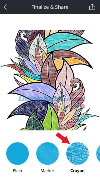 Hiệu ứng bút sáp màu