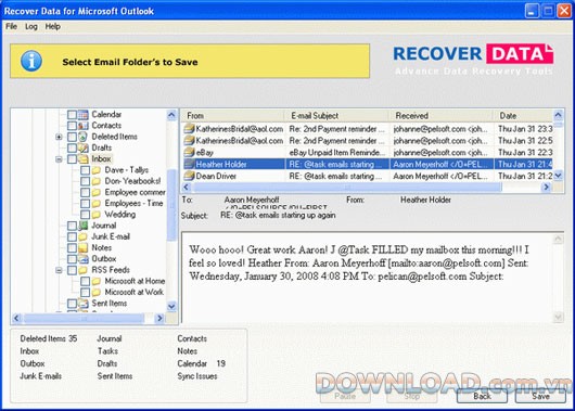 Recover Data for Microsoft Outlook