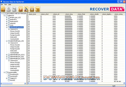 Recover Data for SQL Server