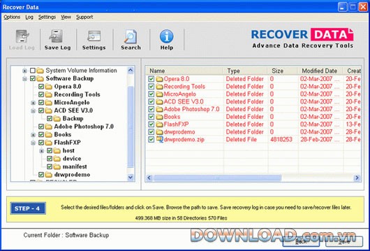 Recover Data for Undelete