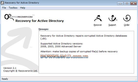 Recovery for Active Directory