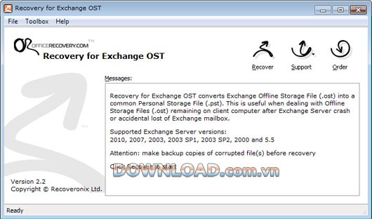 Recovery for Exchange OST