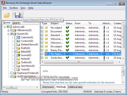 Recovery for Exchange Server