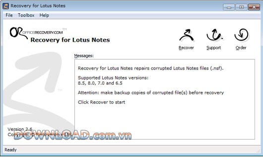 Recovery for Lotus Notes