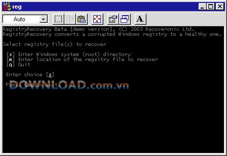 Recovery for Windows Registry