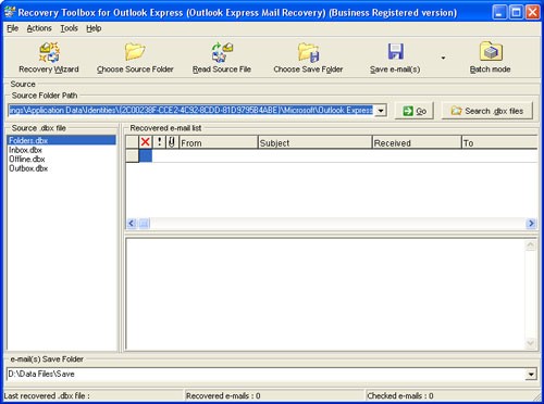 Recovery Toolbox for Outlook Express