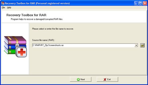 Recovery Toolbox for RAR