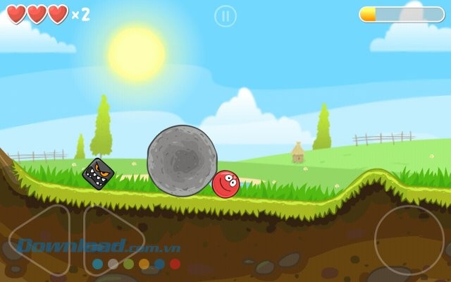 Tiêu diệt quái vật trong game Red Ball 4