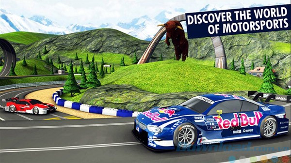 Giao diện game đua xe Red Bull Racers