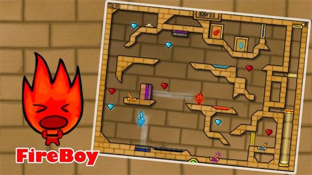 Giao diện game Redboy và Bluegirl: Temple Maze