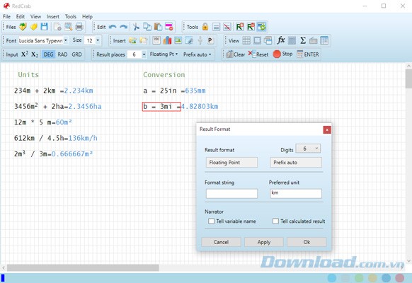 Tùy chỉnh định dạng kết quả