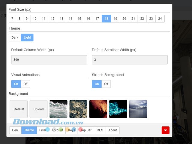 Thay đổi theme cho ứng dụng
