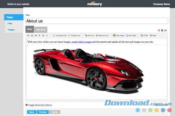 Refinery CMS - Web hỗ trợ phát triển web mã nguồn mở miễn phí