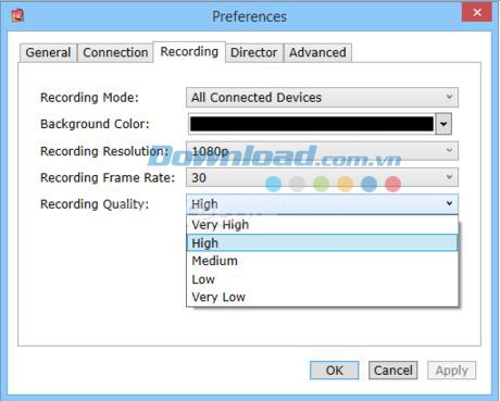 Tùy chỉnh video đầu ra
