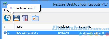 Khôi phục bố cục biểu tượng