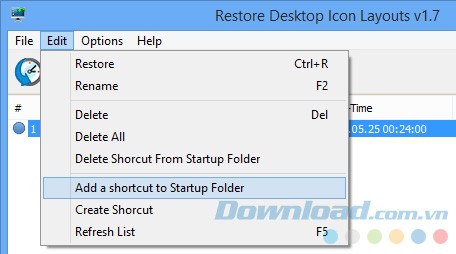 Thêm thư mục khởi động trong ReIcon