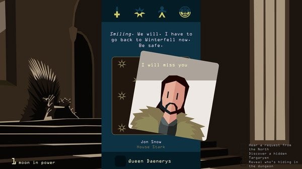 Game phiêu lưu kết hợp yếu tố chiến thuật - Reigns: Game of Thrones