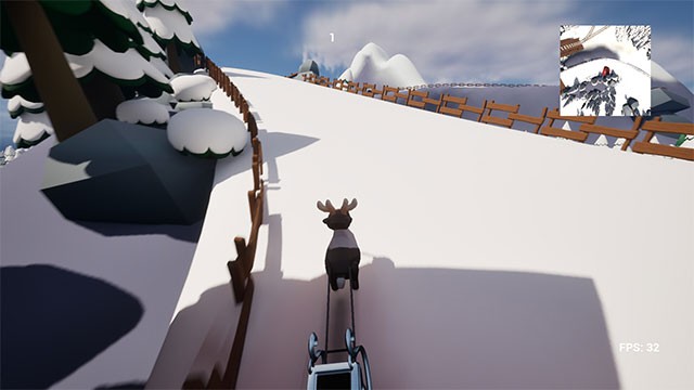 Đua xe tuần lộc trong cuộc đua 9 người cạnh tranh khốc liệt với Reindeer Racing