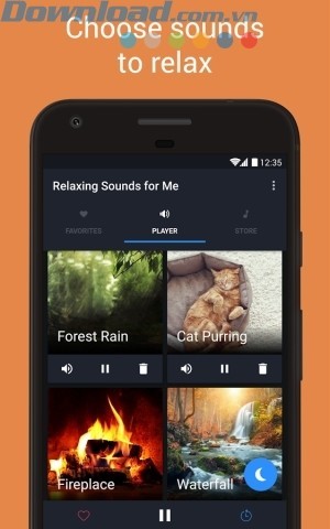 Chọn loại âm thanh tự nhiên để thư giãn