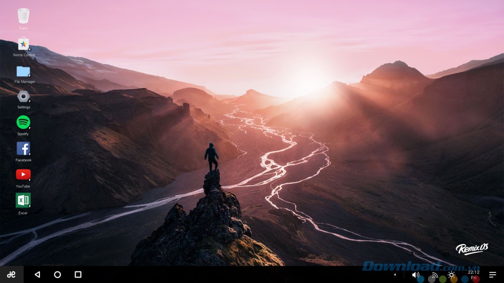 Giao diện hệ điều hành Remix OS