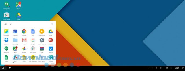 Start Menu ở góc trái màn hình