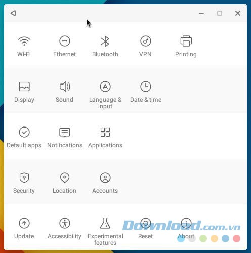 Một số lựa chọn cài đặt