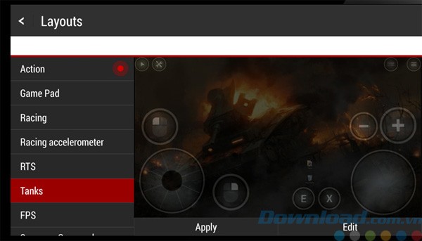 Trình điều khiển Layout của Remote Action!