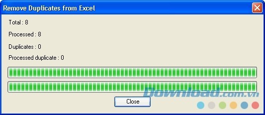 Remove Duplicates from Excel thực hiện quét dòng lặp nhanh chóng