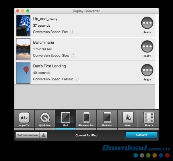 Phần mềm chuyển đổi định dạng video Replay Converter cho Mac