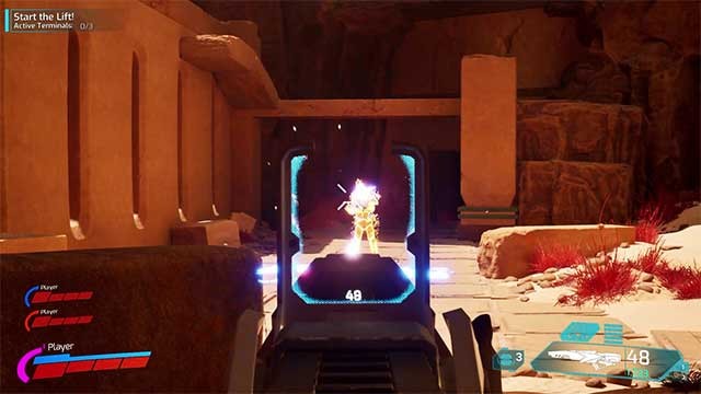 Chiến đấu cùng ba thành viên khác trong các ngôi đền đổ nát