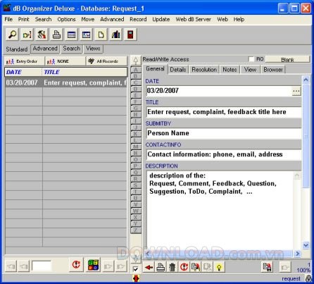 Request Organizer Deluxe