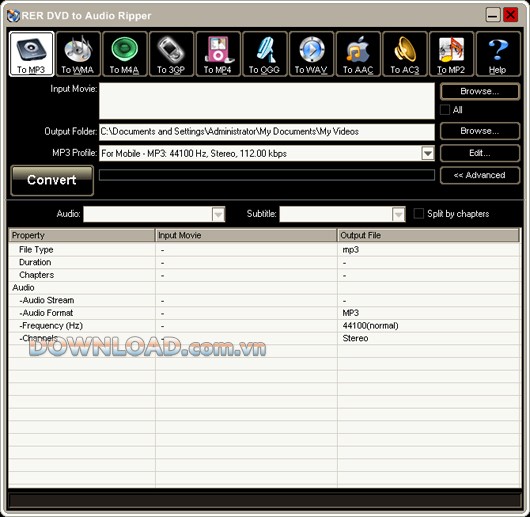 RER DVD to Audio Ripper