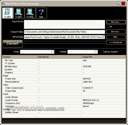 RER DVD to iPod Converter