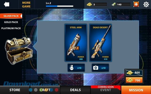 Các Pack trong game Rescue: Strike Back